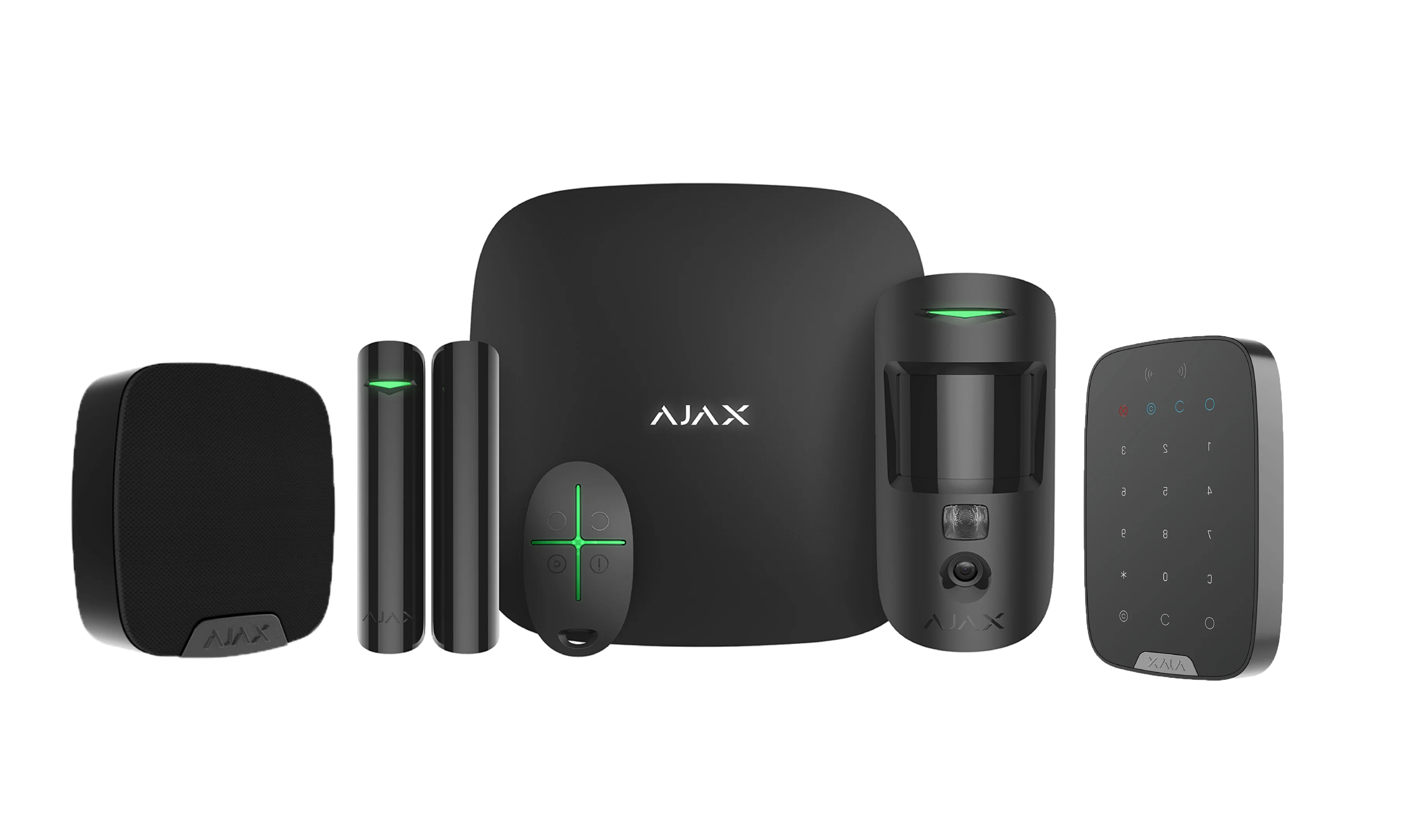 Ajax Hub 2 draadloos beveiligingspakket — centrale hub voor alarm en detectoren